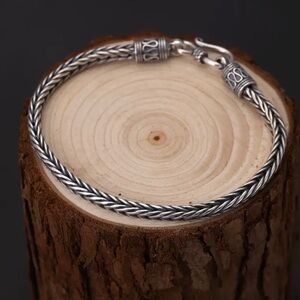 Braided Silver Stainless Minimalist Bracelet